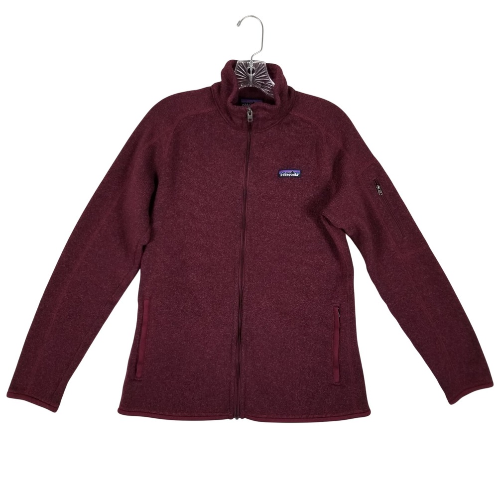 Patagonia Better Sweater Full Zip Jacket Womens Large Burgundy Fleece 25543